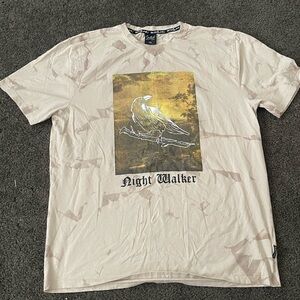 Night Walker Cream Bird Graphic Tee